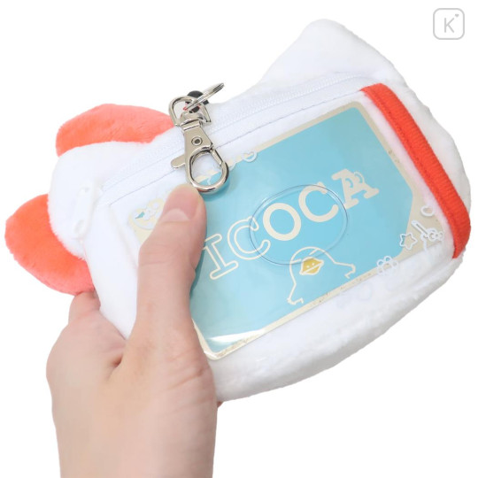 Japan Sanrio Face Pass Case Coin Case with Reel - Hello Kitty : Toddler - 2
