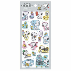 Japan Peanuts Soft Cloth Sticker - Snoopy & Woodstock