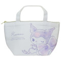 Japan Sanrio Insulated Cooler Lunch Bag - Kuromi : Big Ribbon - 1