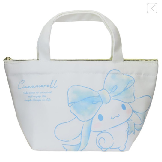 Japan Sanrio Insulated Cooler Lunch Bag - Cinnamoroll : Big Ribbon - 1