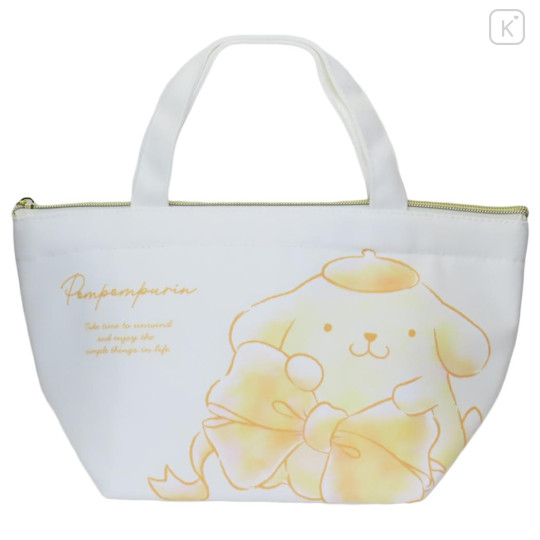 Japan Sanrio Insulated Cooler Lunch Bag - Pompompurin : Big Ribbon - 1