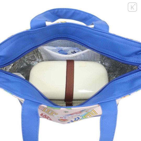 Japan Disney Insulated Cooler Lunch Bag - Toy Story : Beige Blue - 3