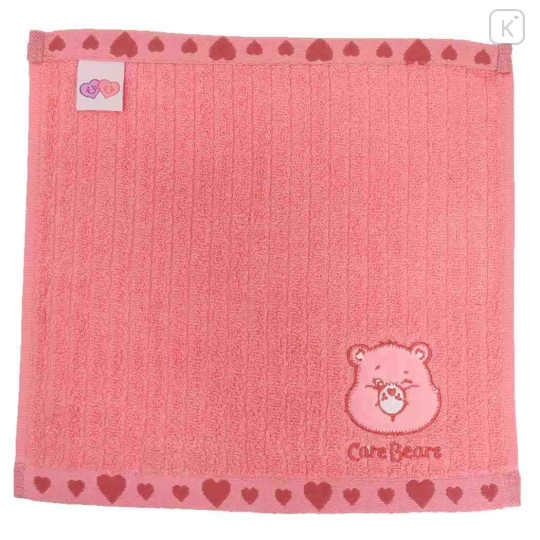 Japan Care Bears Mini Towel Jacquard Handkerchief - Always There Bear - 1