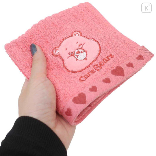 Japan Care Bears Mini Towel Jacquard Handkerchief - Always There Bear - 3