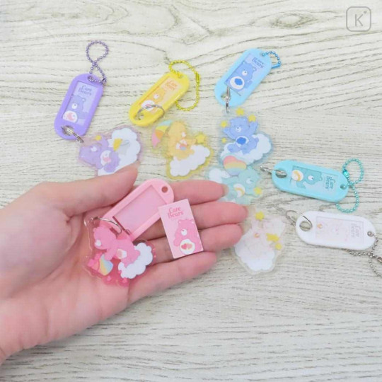 Japan Care Bears Acrylic Name Tag Keychain - Sparkle Heart Bear - 2