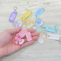Japan Care Bears Acrylic Name Tag Keychain - Sparkle Heart Bear - 2