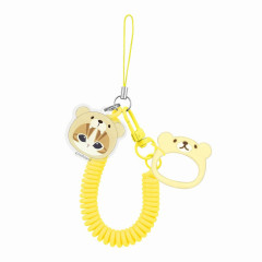 Japan Mofusand Multi-coil Spring Smartphone Strap Phone Charm - Bear Cat