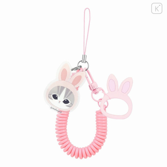 Japan Mofusand Multi-coil Spring Smartphone Strap Phone Charm - Rabbit Cat - 1