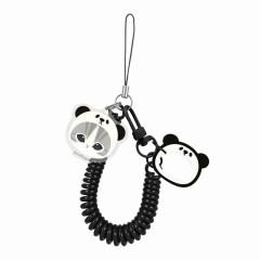 Japan Mofusand Multi-coil Spring Smartphone Strap Phone Charm - Panda Cat