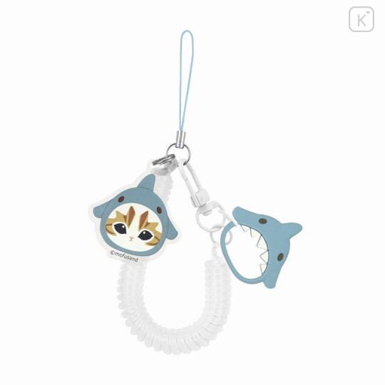 Japan Mofusand Multi-coil Spring Smartphone Strap Phone Charm - Shark Cat - 1