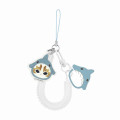 Japan Mofusand Multi-coil Spring Smartphone Strap Phone Charm - Shark Cat - 1