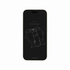Japan Mofusand iPhone 16e / 16 / 15 / 15 Pro / 14 / 14 Pro / 13 / 13 Pro Glass Screen Protector - Shark Cat