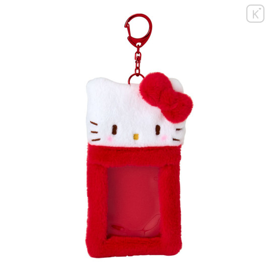 Japan Sanrio Original Fluffy Fabric Trading Card Holder - Hello Kitty : Enjoy Idol - 1