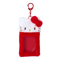 Japan Sanrio Original Fluffy Fabric Trading Card Holder - Hello Kitty : Enjoy Idol - 1
