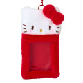 Japan Sanrio Original Fluffy Fabric Trading Card Holder - Hello Kitty : Enjoy Idol - 2