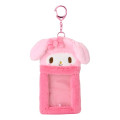 Japan Sanrio Original Fluffy Fabric Trading Card Holder - My Melody : Enjoy Idol - 1