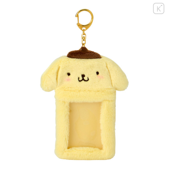 Japan Sanrio Original Fluffy Fabric Trading Card Holder - Pompompurin : Enjoy Idol - 1