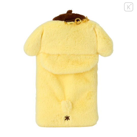 Japan Sanrio Original Fluffy Fabric Trading Card Holder - Pompompurin : Enjoy Idol - 3