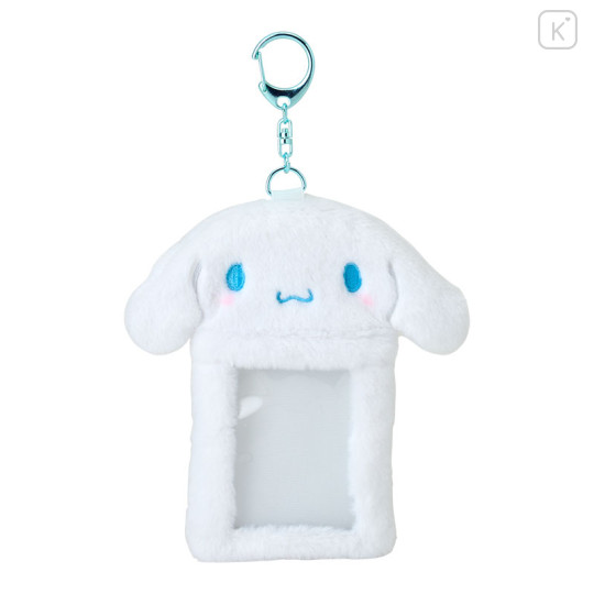 Japan Sanrio Original Fluffy Fabric Trading Card Holder - Cinnamoroll : Enjoy Idol - 1