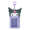 Japan Sanrio Original Fluffy Fabric Trading Card Holder - Kuromi : Enjoy Idol - 1