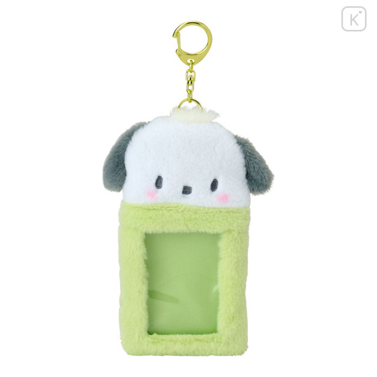 Japan Sanrio Original Fluffy Fabric Trading Card Holder - Pochacco : Enjoy Idol - 1