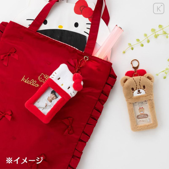 Japan Sanrio Original Fluffy Fabric Trading Card Holder - Cogimyun : Enjoy Idol - 5