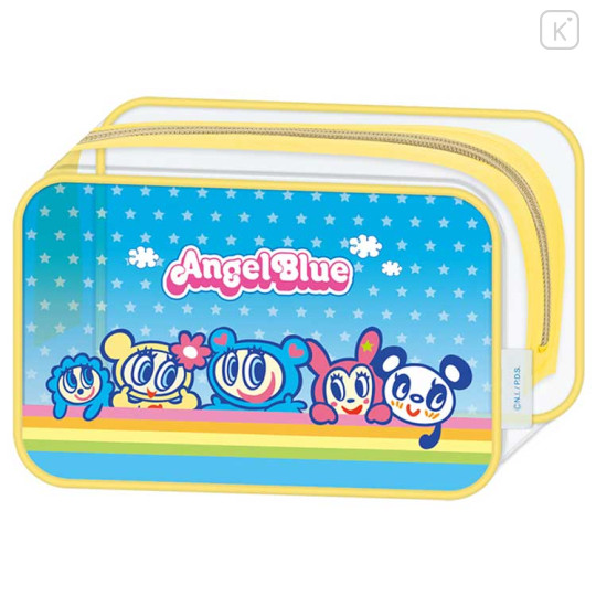 Japan Angel Blue Clear Pouch - Friends Rainbow - 1