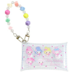 Japan Sanrio Clear Multi Case (S) - My Melody 50th Anniversary Colorful Bead Chain