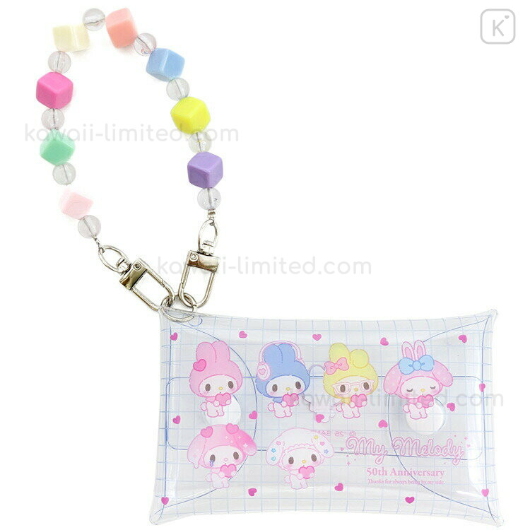 Japan Sanrio Clear Multi Case (S) - My Melody 50th Anniversary Colorful  Bead Chain