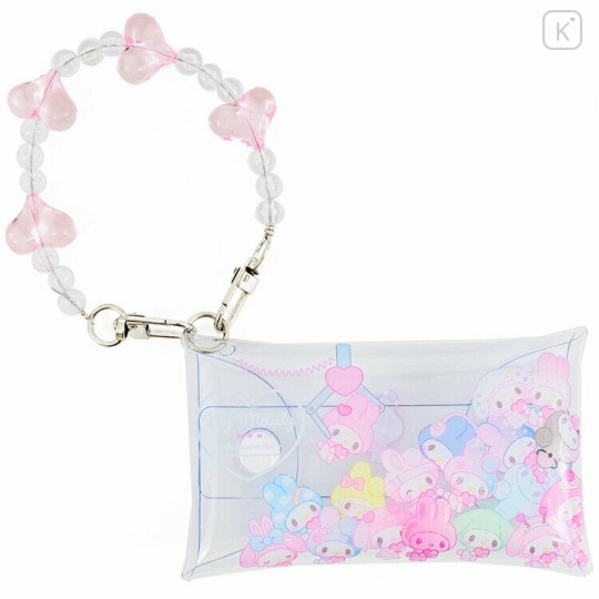 Japan Sanrio Clear Multi Case (S) - My Melody 50th Anniversary Heart Bead Chain - 1