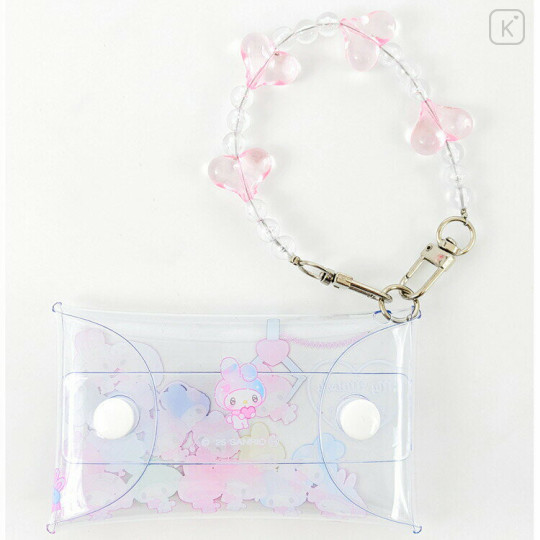 Japan Sanrio Clear Multi Case (S) - My Melody 50th Anniversary Heart Bead Chain - 2