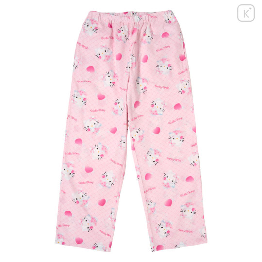 Japan Sanrio Broadcloth Shirt Pajamas (M) - Hello Kitty : Angel Pink - 3