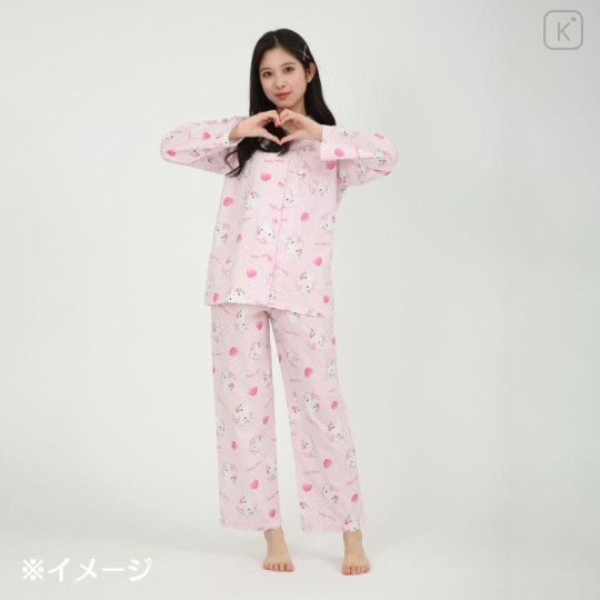 Japan Sanrio Broadcloth Shirt Pajamas (M) - Hello Kitty : Angel Pink - 5