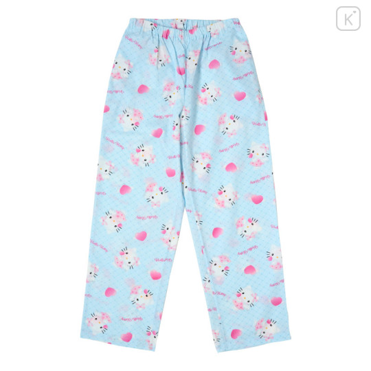 Japan Sanrio Broadcloth Shirt Pajamas (L) - Hello Kitty : Angel Light Blue - 3
