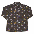 Japan Sanrio Broadcloth Shirt Pajamas (M) - Kuromi : Frill Crown Black - 2