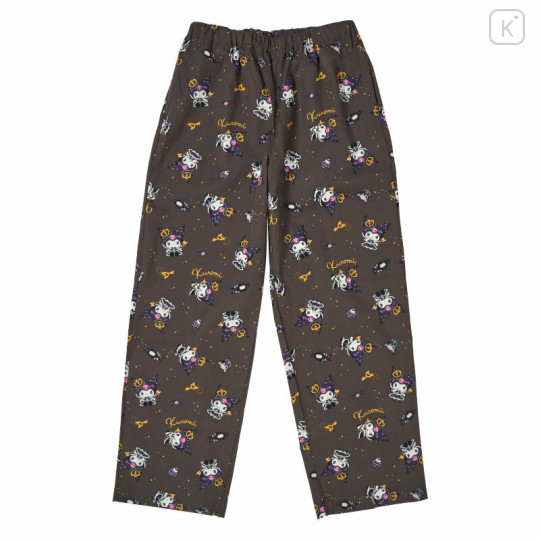 Japan Sanrio Broadcloth Shirt Pajamas (L) - Kuromi : Frill Crown Black - 3