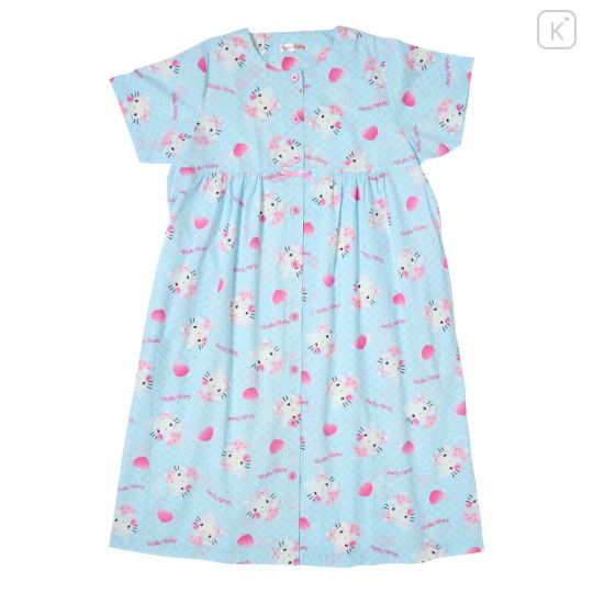 Japan Sanrio Short Sleeve Room Dress - Hello Kitty : Angel Light Blue - 1