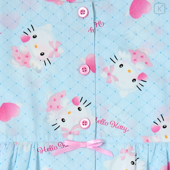 Japan Sanrio Short Sleeve Room Dress - Hello Kitty : Angel Light Blue - 2