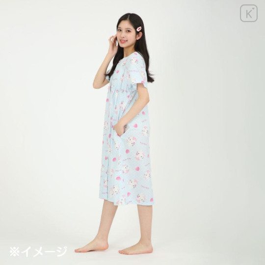 Japan Sanrio Short Sleeve Room Dress - Hello Kitty : Angel Light Blue - 4