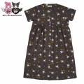 Japan Sanrio Short Sleeve Room Dress - Kuromi : Frill Crown Black - 1