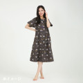 Japan Sanrio Short Sleeve Room Dress - Kuromi : Frill Crown Black - 3