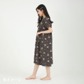 Japan Sanrio Short Sleeve Room Dress - Kuromi : Frill Crown Black - 4