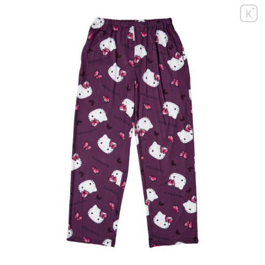 Japan Sanrio Shirt Pajamas (M) - Hello Kitty : Butterfly Gray - 3