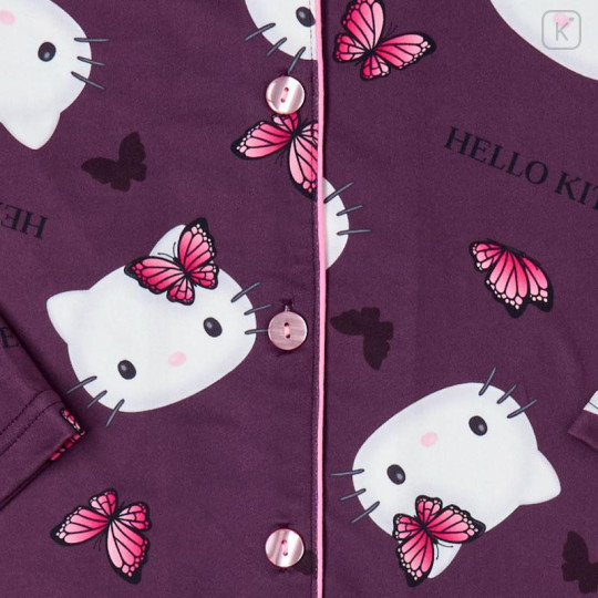 Japan Sanrio Shirt Pajamas (M) - Hello Kitty : Butterfly Gray - 4