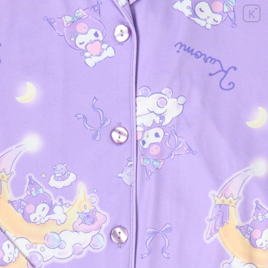 Japan Sanrio Shirt Pajamas (M) - Kuromi : Night Time - 4