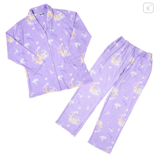 Japan Sanrio Shirt Pajamas (L) - Kuromi : Night Time - 1