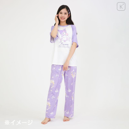 Japan Sanrio Short Sleeve T-shirt Pajamas (M) - Kuromi - 6