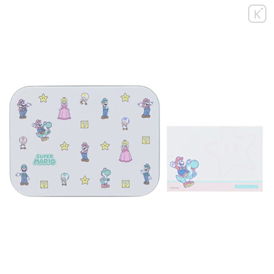 Japan Super Mario Brothers Memo Pad & Can Case - Yellow - 1