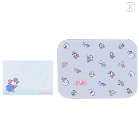 Japan Super Mario Brothers Memo Pad & Can Case - Grey - 1