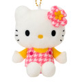 Japan Sanrio Mascot Holder - Hello Kitty : Y2K Houndstooth Collection Pink - 2